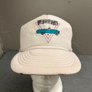 Capital Trucker Hat Mens OSFA White Hot August Nights 1988 Reno Vintage 90s Mesh